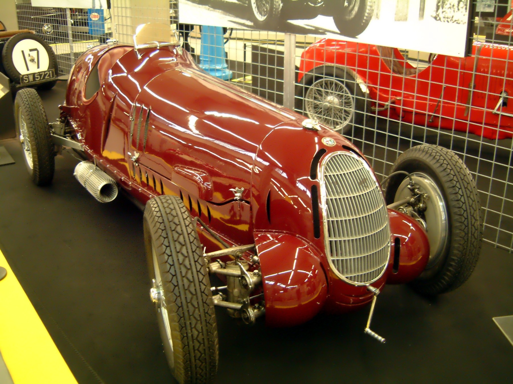 1936 Alfa Romeo 12C displayed at the Luigi Bonfanti Automobile Museum during The Legend of Nuvolari exhibition in 2003.
