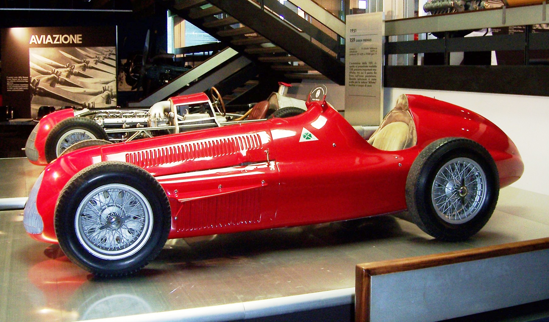 Alfa Romeo 159 Alfetta at the historical Alfa Romeo museum in Arese, photographed in June 2007.