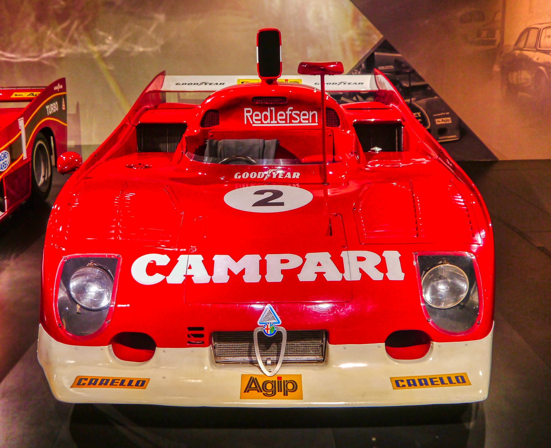 1975 Alfa Romeo 33 TT 12 at Museo Alfa Romeo, September 2020; model illustration without an unverified individual race-result attribution.