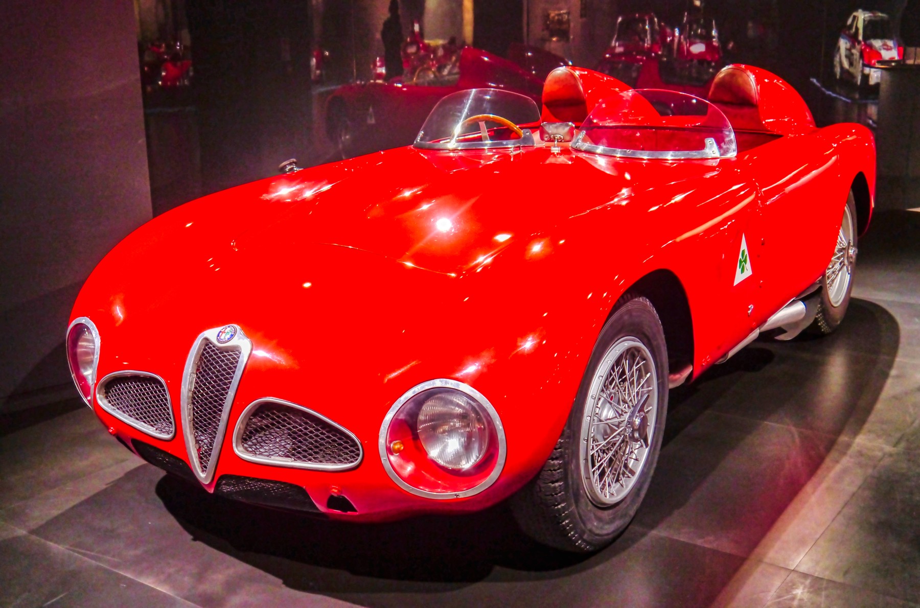 1953 Alfa Romeo 6C 3000 CM spider at Museo Alfa Romeo in Arese, photographed in September 2020.