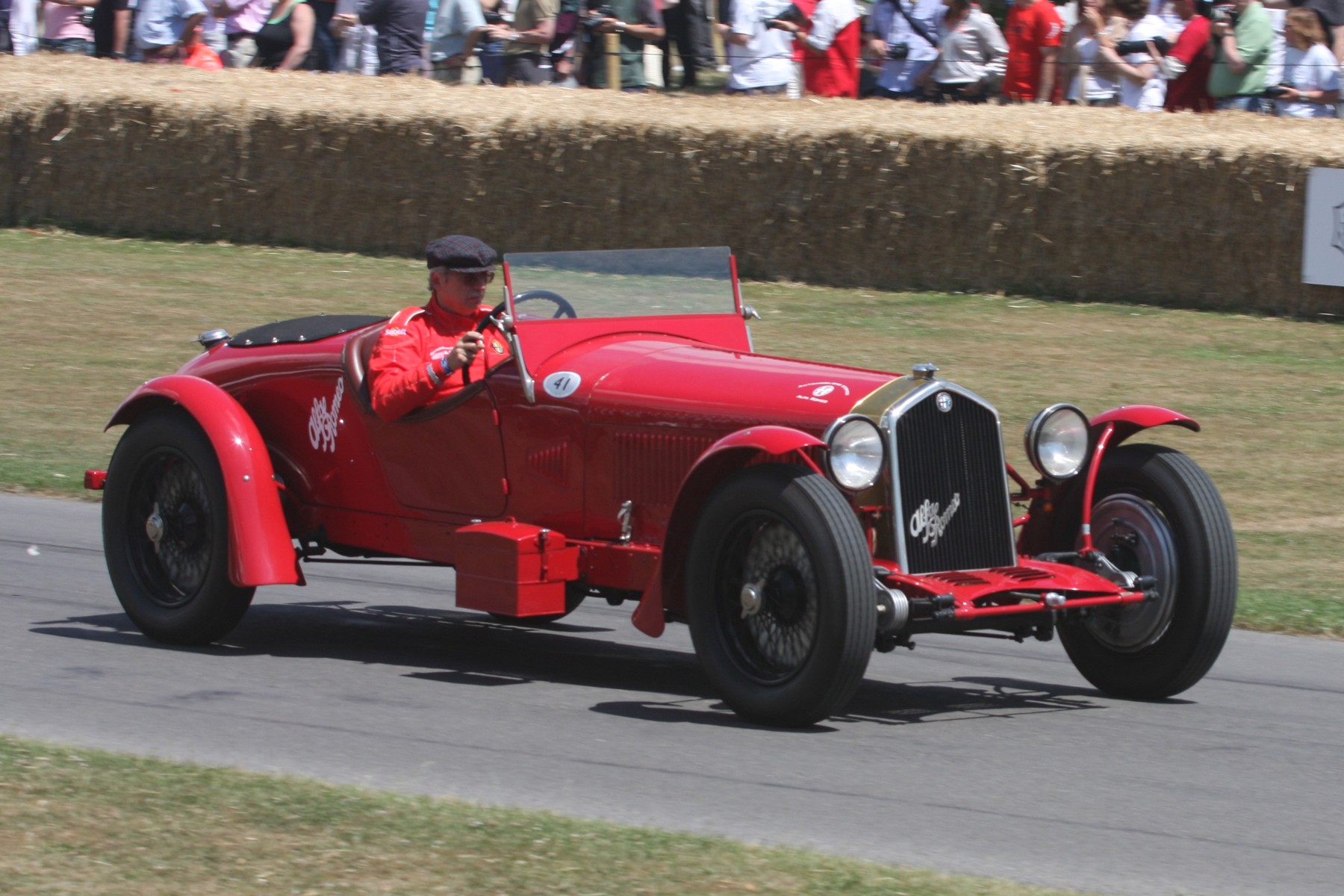 Alfa Romeo 8C 2300 Le Mans at Goodwood in 2009; no specific winning-chassis identity is asserted.
