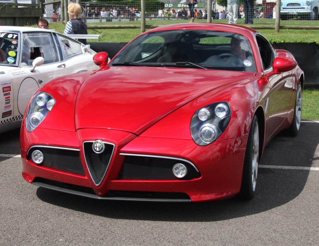 Alfa Romeo 8C Competizione production coupe photographed in June 2009; model illustration without an individual production-number claim.