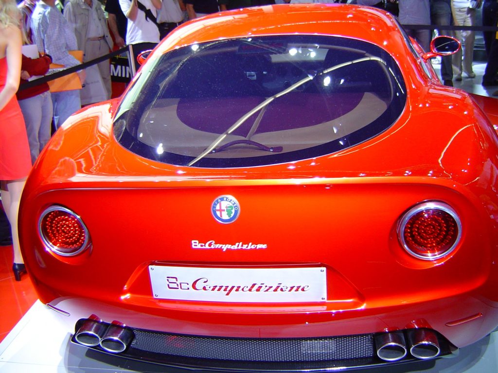 Alfa Romeo 8C Competizione concept at the 2003 Frankfurt motor show, photographed in September 2003; distinct from the later production coupe.