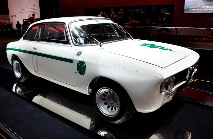 Alfa Romeo GTA 1300 Junior displayed at the 2009 Geneva Motor Show. The source’s conflicting 1966 label is not adopted.