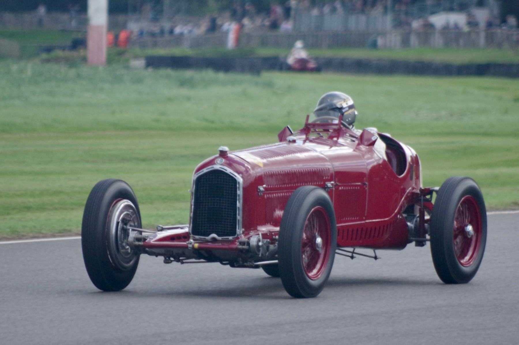 Alfa Romeo Tipo B P3 at the 2018 Goodwood Revival; modern historic-racing photograph of the type introduced in 1932.